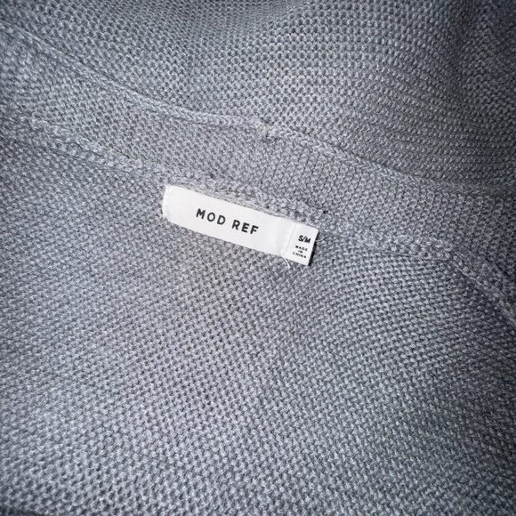 MOD REF Chunky Gray Cardigan Oversized all season sz S-M-L - Picture 3 of 11